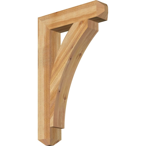 Ekena Millwork Thorton Craftsman Rough Sawn Bracket, Western Red Cedar, 4"W x 20"D x 32"H BKT04X20X32THR04RWR - main